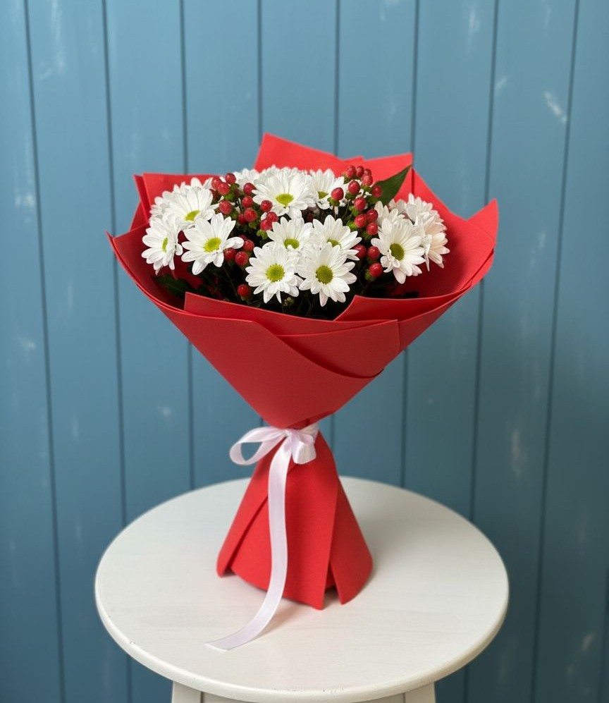 Букет цветов из: Хризантемы в Большом Селе