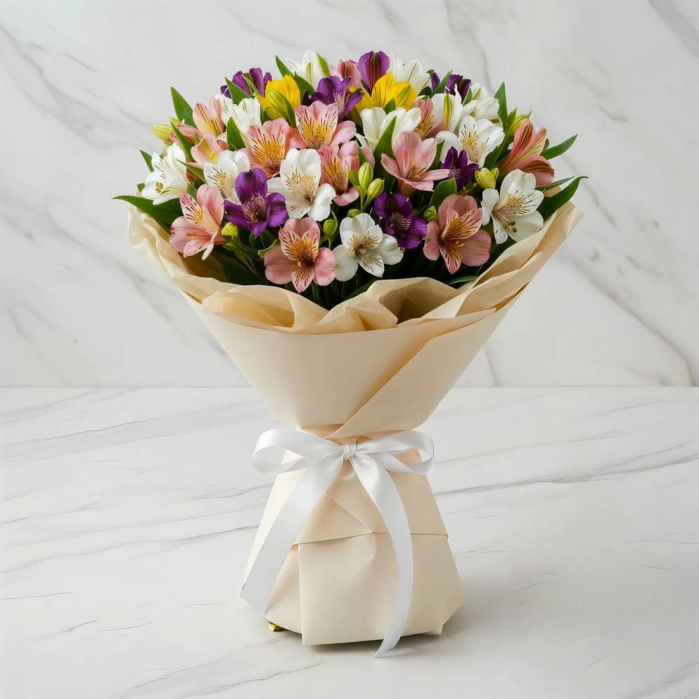 Букет цветов из: Альстромерии в Большом Селе