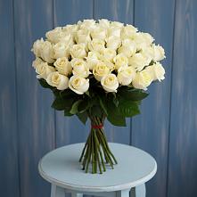 Букет 51 Белая роза Эдлесс Лав в Большом Селе