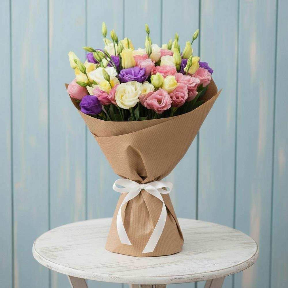 Букет цветов из: Лизиантусы в Большом Селе