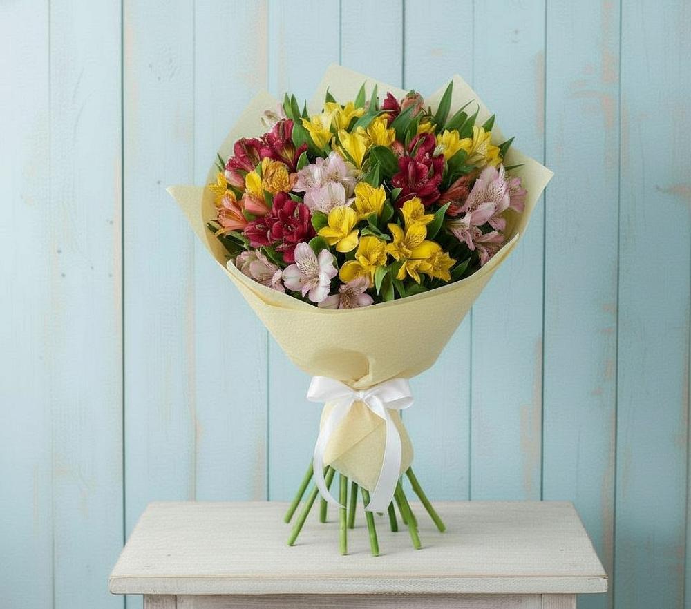 Букет цветов из: Альстромерии в Большом Селе