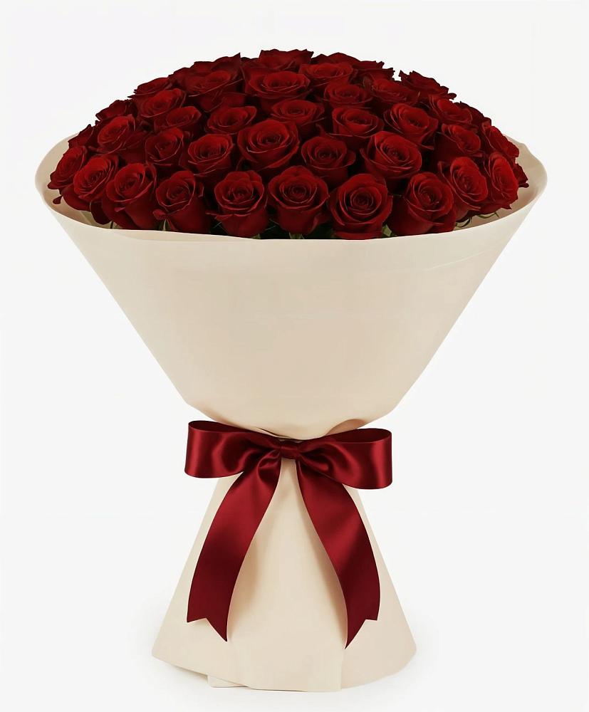 Букет 101 Бордовая роза Блэк Бакарра в Большом Селе