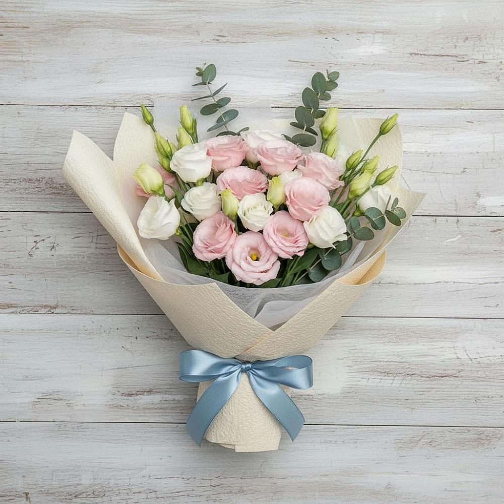 Букет цветов из: Лизиантусы в Большом Селе